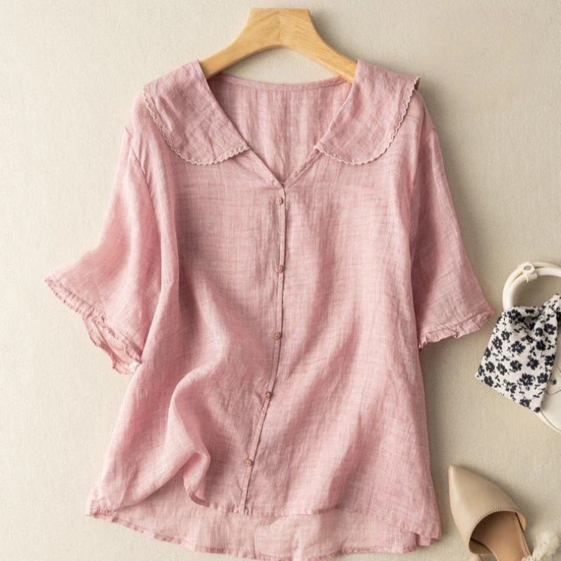 CÉLINE LINEN BLOUSE