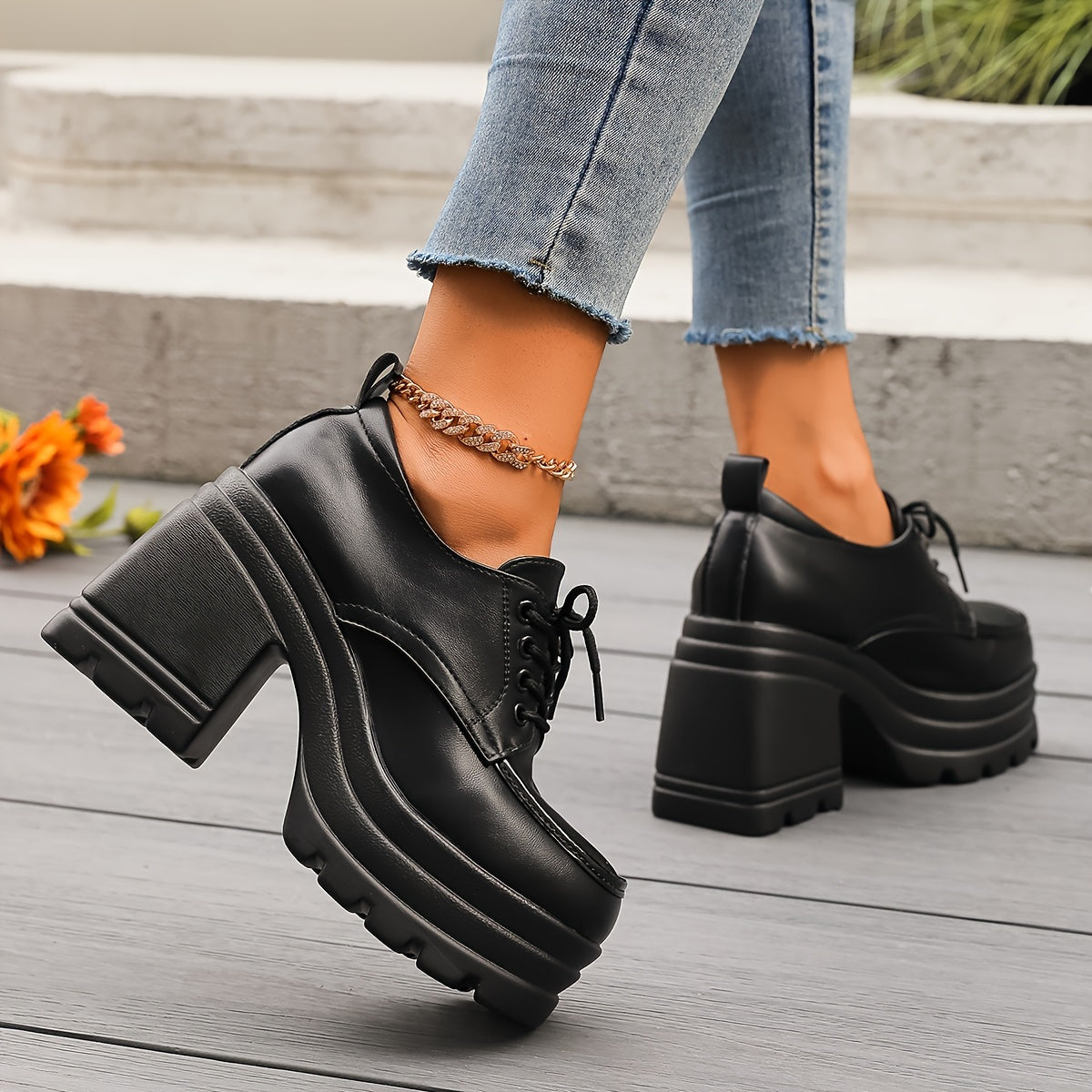 Calla Sculpted Heel Oxfords