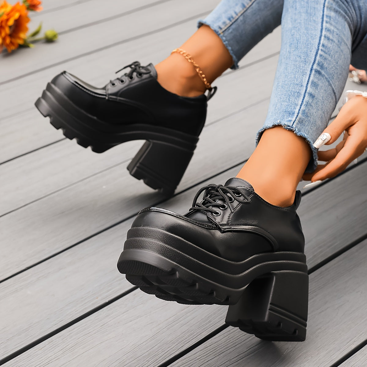 Calla Sculpted Heel Oxfords