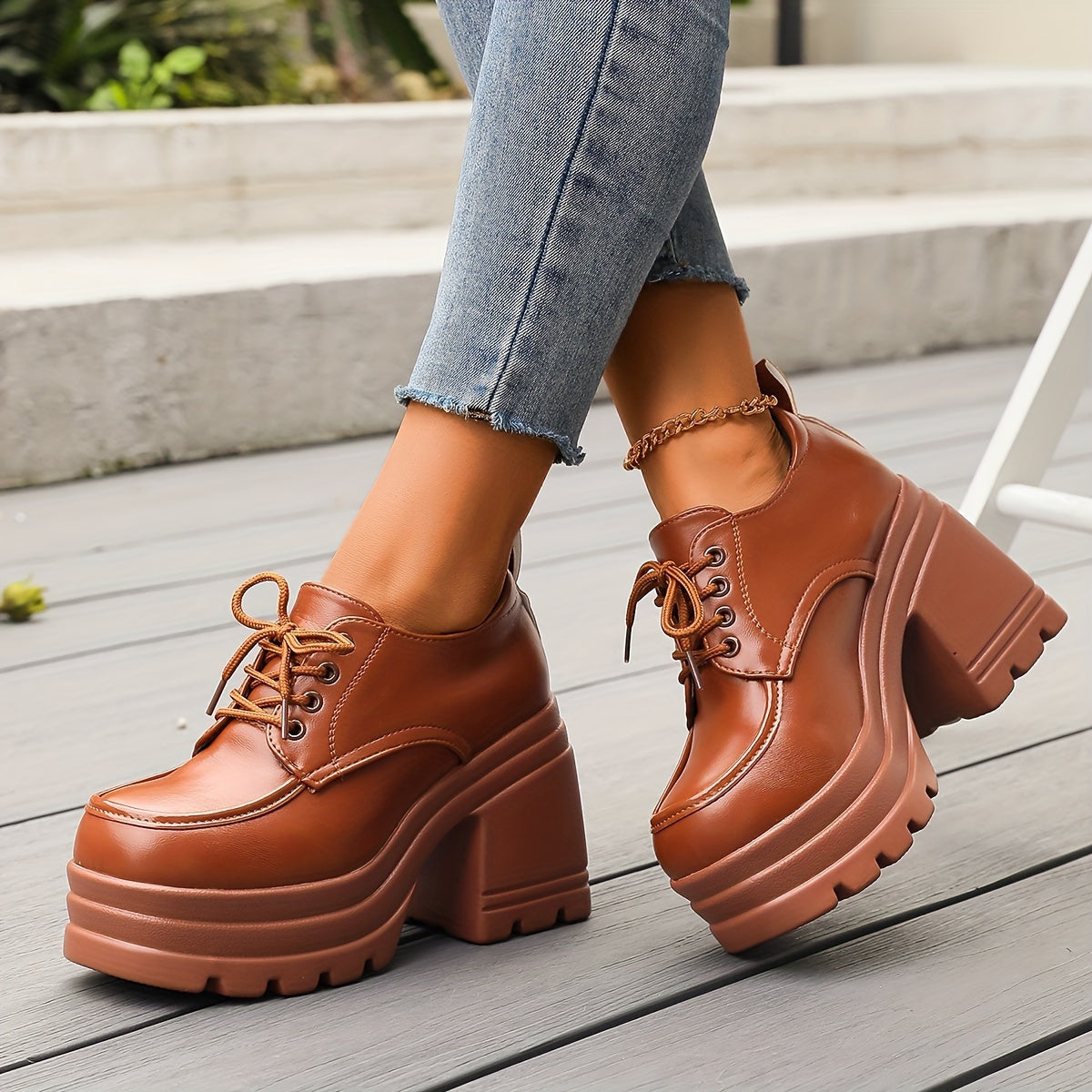 Calla Sculpted Heel Oxfords