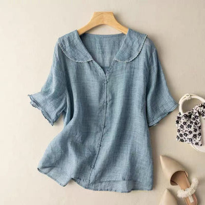 CÉLINE LINEN BLOUSE